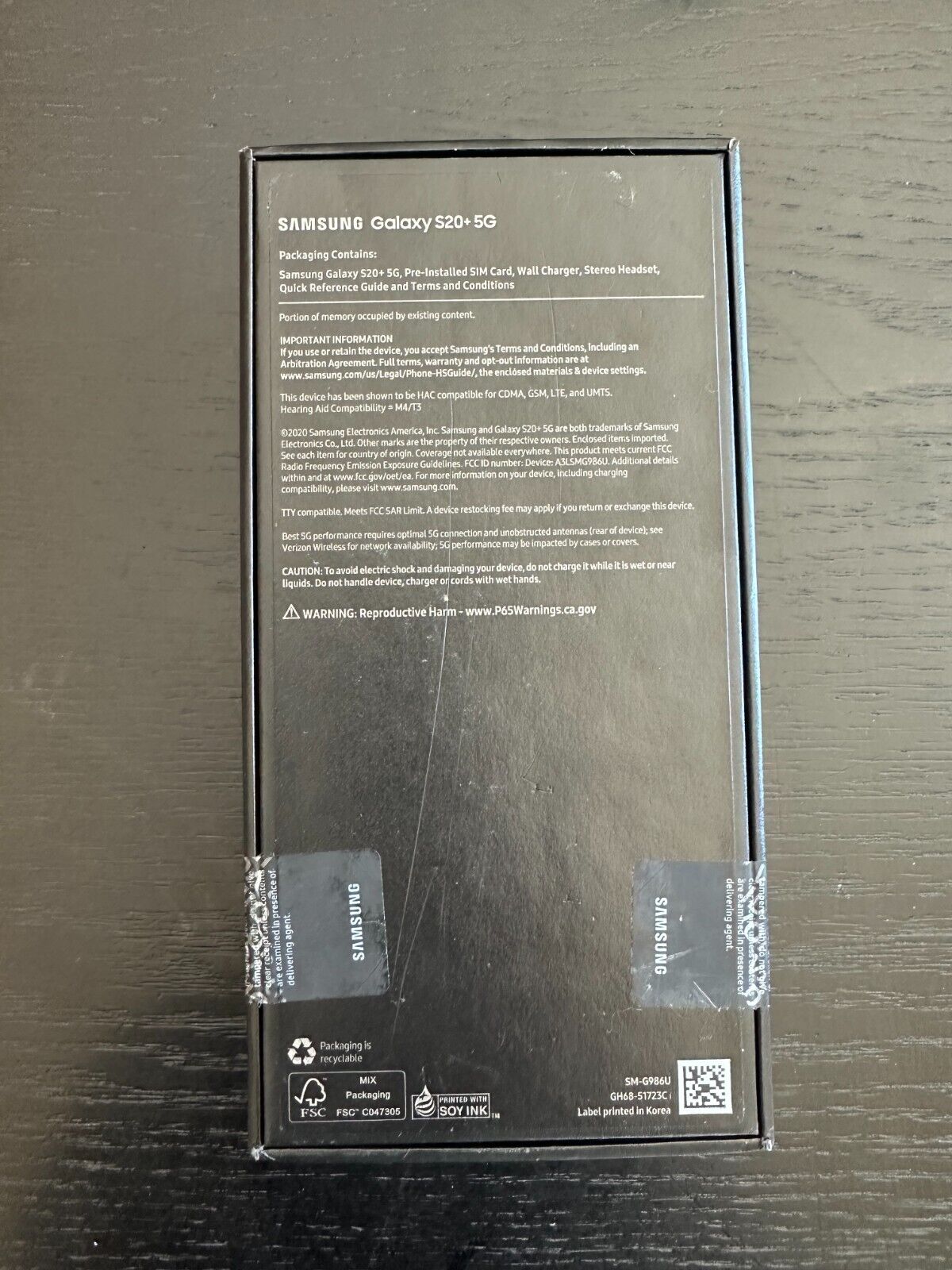 Samsung Galaxy S20+ Plus 5G G986U Verizon Model ***FACTORY SEAL - NEW IN BOX***