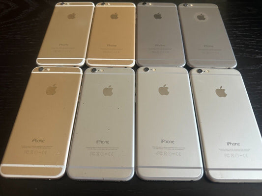 Lot of 8 - Apple iPhone 6, all colors/all memory size - Untested - Part/Repair