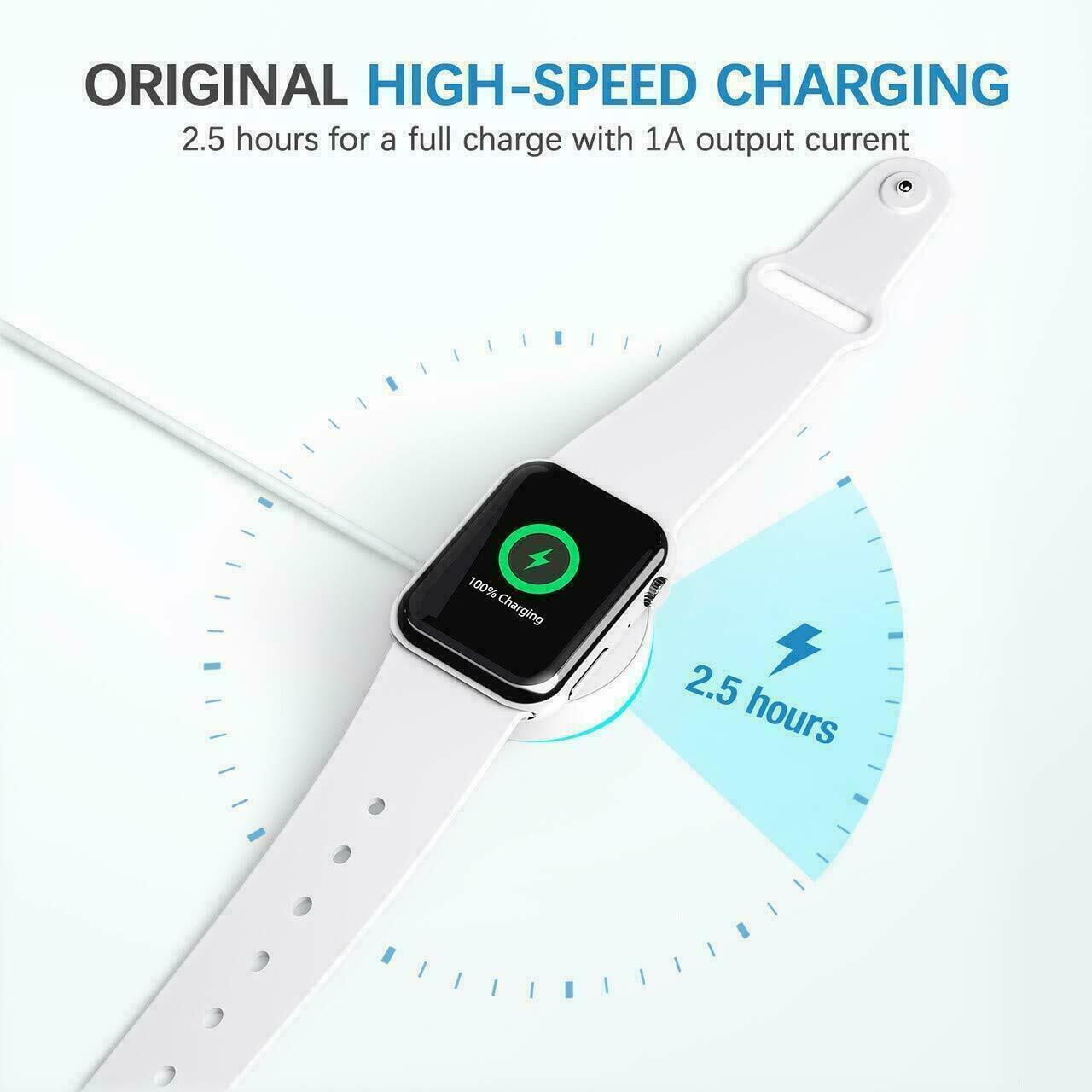 Magnetic Charger For Apple Watch Series SE/6/5/4/3/2/1 In Box. USB Cable Charger